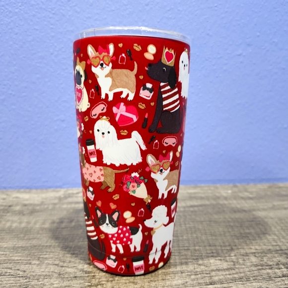 clementine Dining Clementine 2 Oz Valentines Dogs Flowers Double Wall Stainelss Thermal